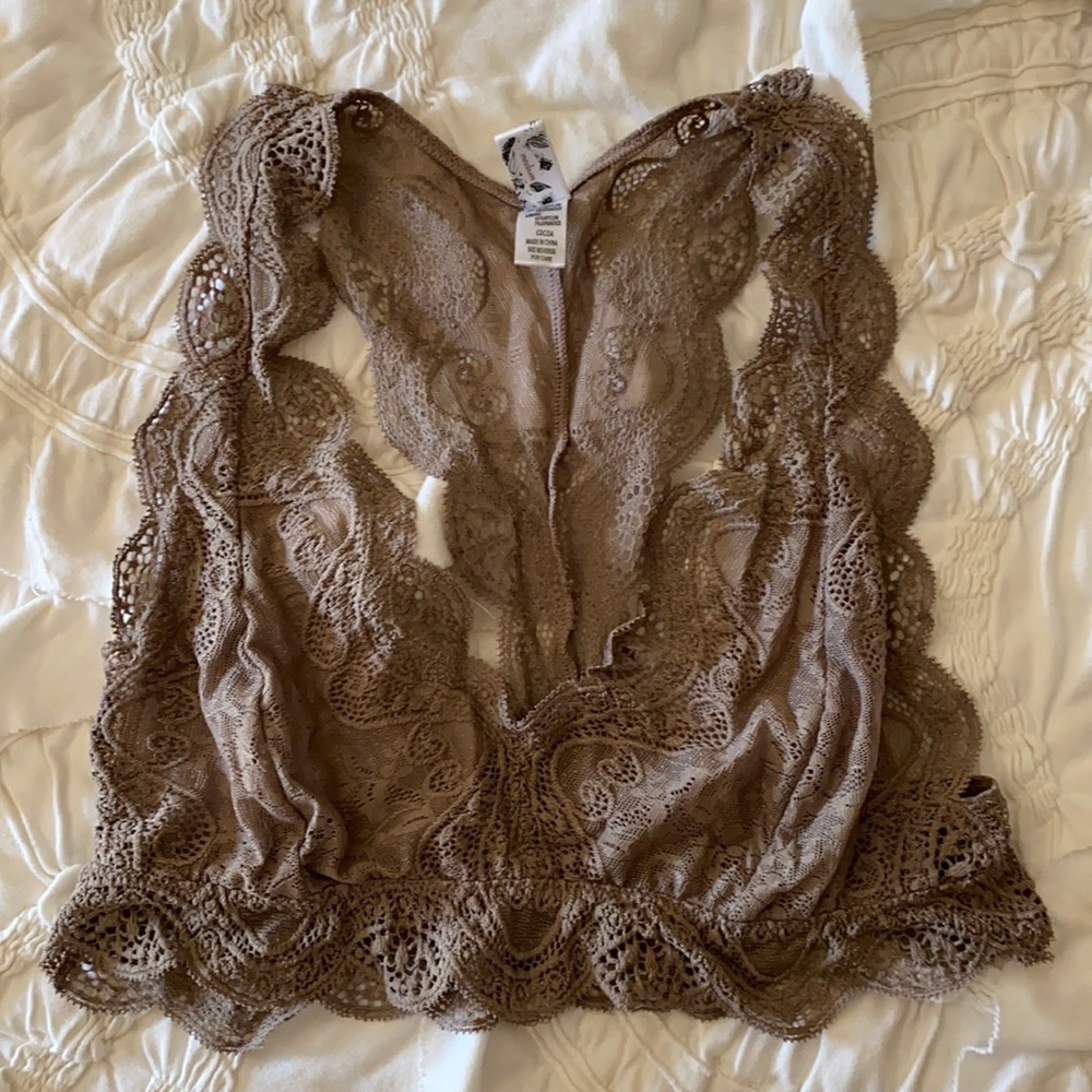 Wishlist brown lace bralette size Medium